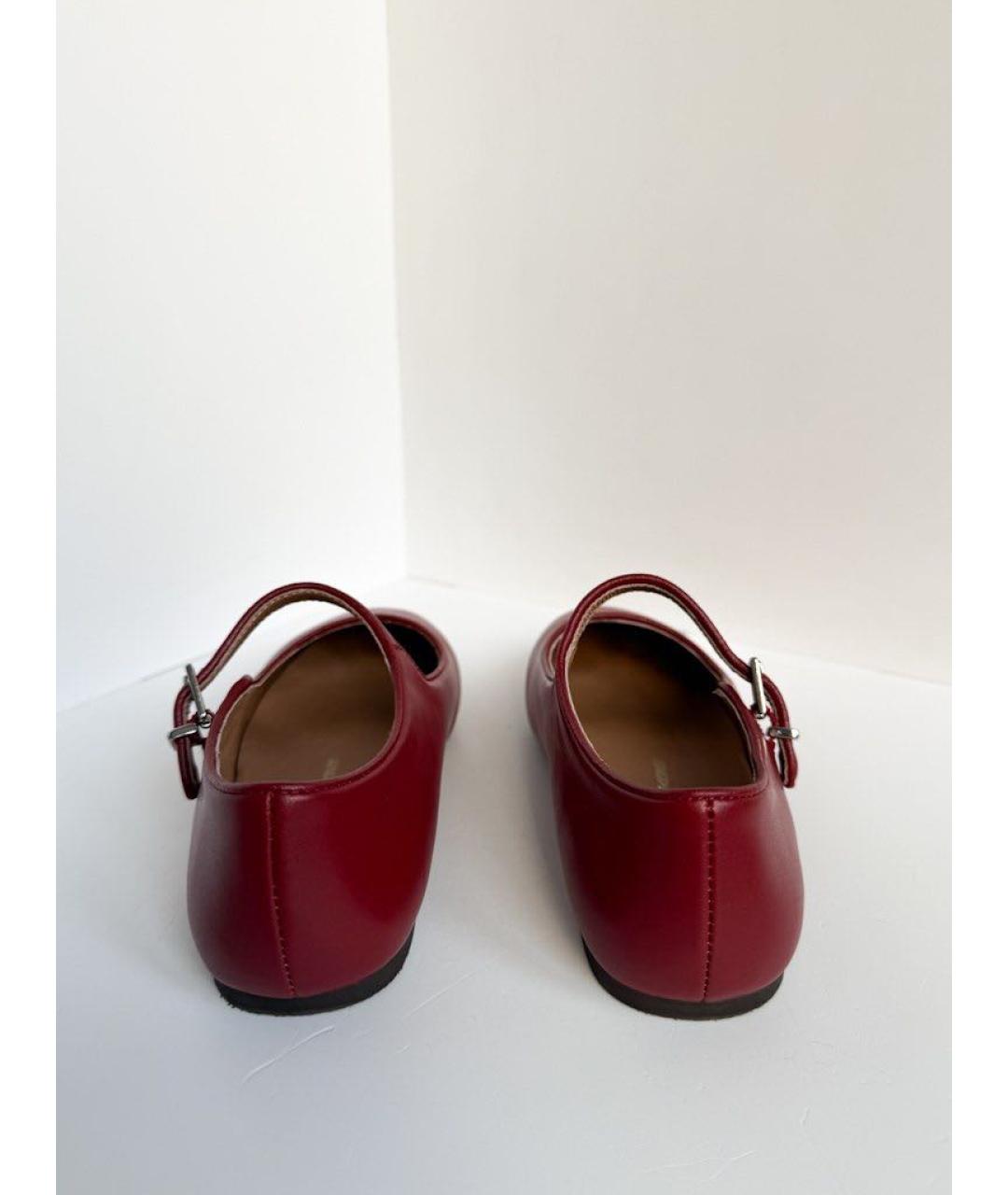 Age Of Innocence Бордовые кожаные балетки, фото 4