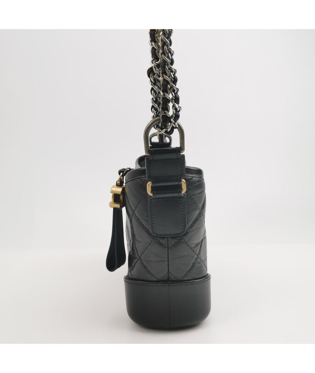 CHANEL Черная кожаная сумка через плечо, фото 2