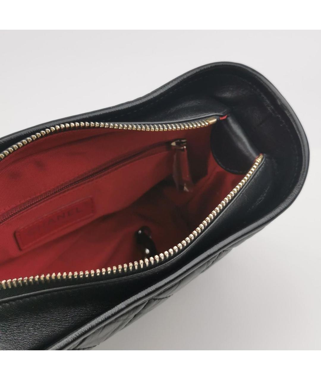 CHANEL Черная кожаная сумка через плечо, фото 6