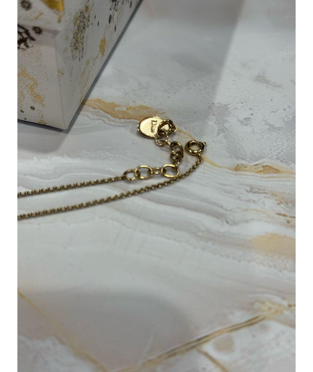 CHRISTIAN DIOR Золотая металлическая подвеска, фото 6