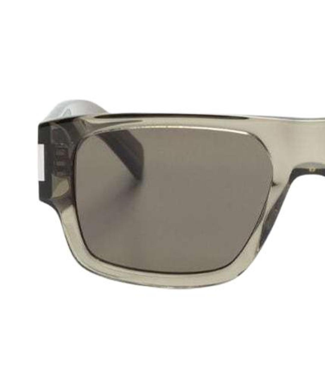 SAINT LAURENT Зеленые пластиковые солнцезащитные очки, фото 3