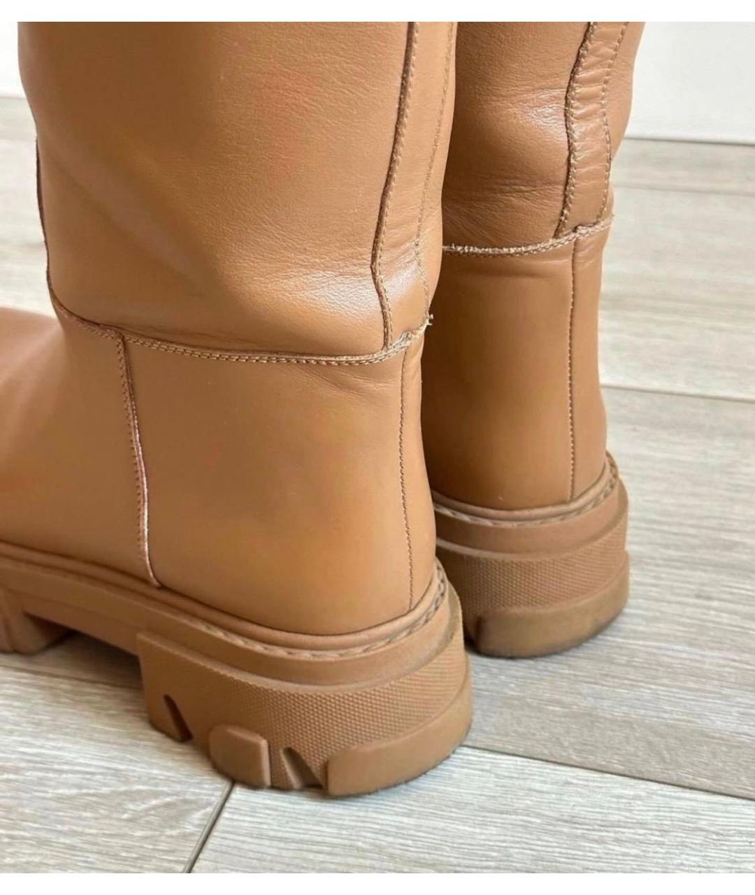 GIA COUTURE Коричневые кожаные сапоги, фото 5