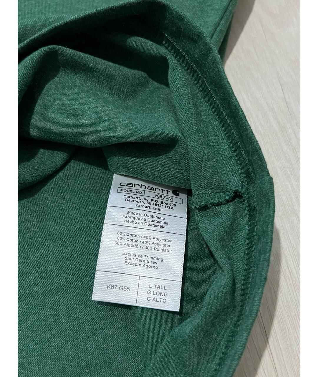 CARHARTT Зеленая хлопковая футболка, фото 5