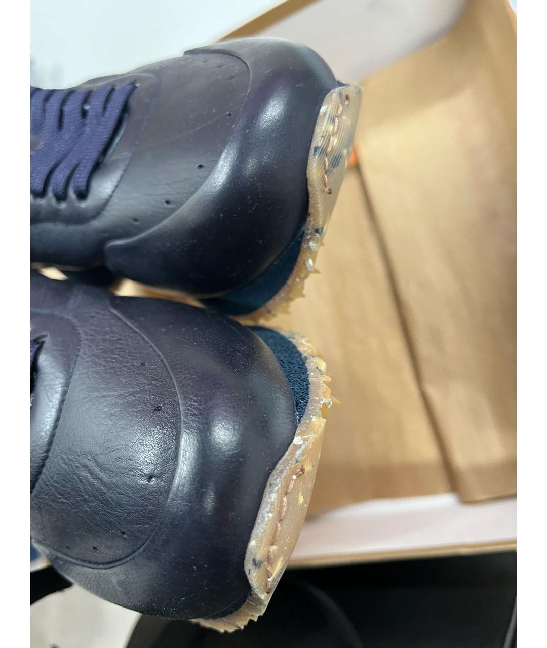 BARRACUDA Темно-синие кожаные низкие кроссовки / кеды, фото 5