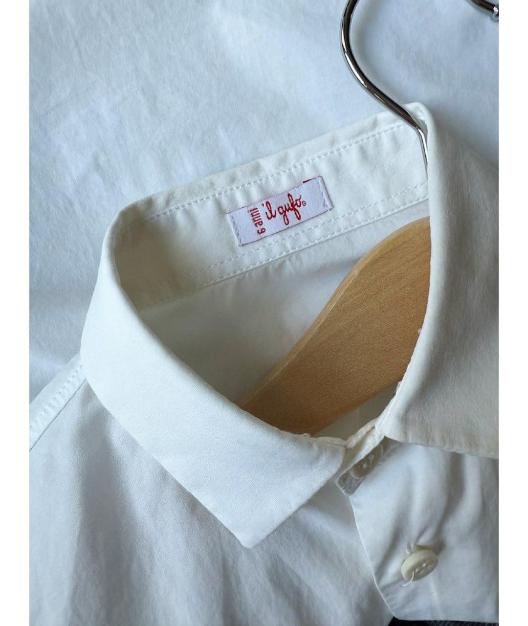 IL GUFO Белая хлопковая детская рубашка, фото 4