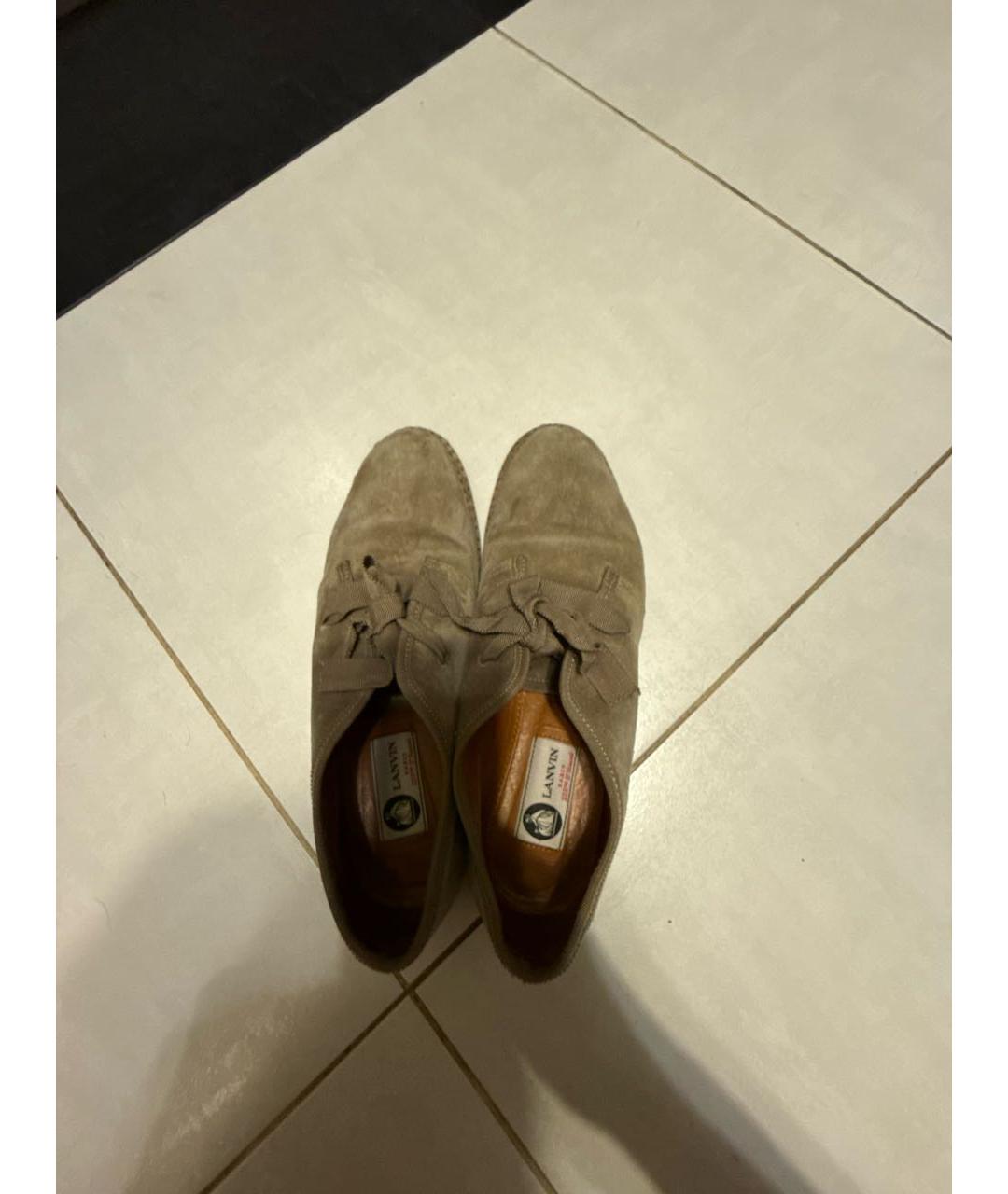 LANVIN Серые замшевые ботинки, фото 3