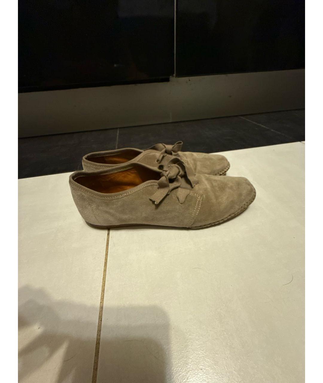 LANVIN Серые замшевые ботинки, фото 5