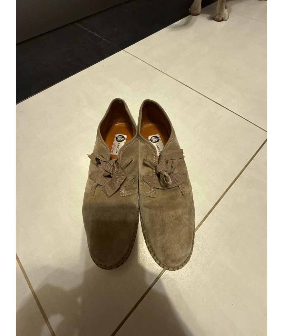 LANVIN Серые замшевые ботинки, фото 2