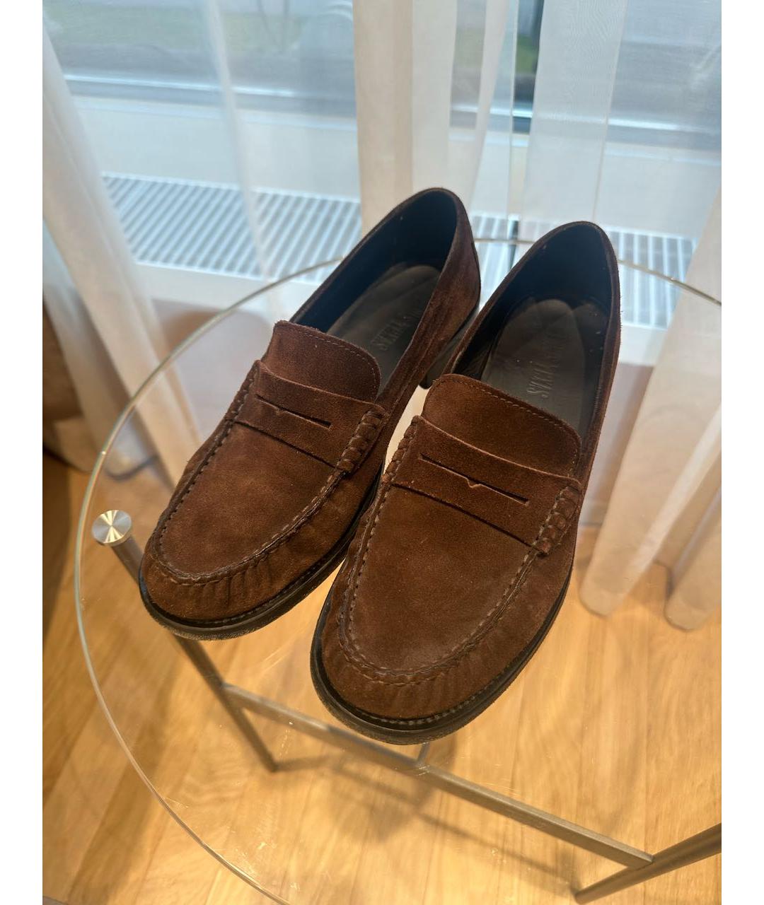 PARIS TEXAS Коричневые замшевые лоферы, фото 4