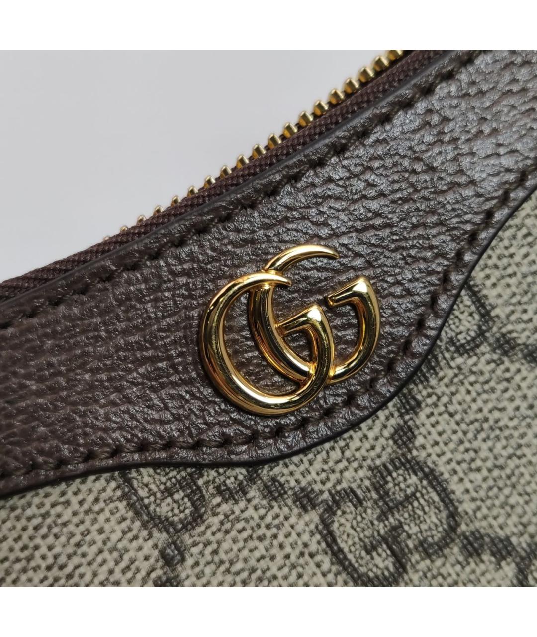 GUCCI Коричневая кожаная сумка с короткими ручками, фото 7