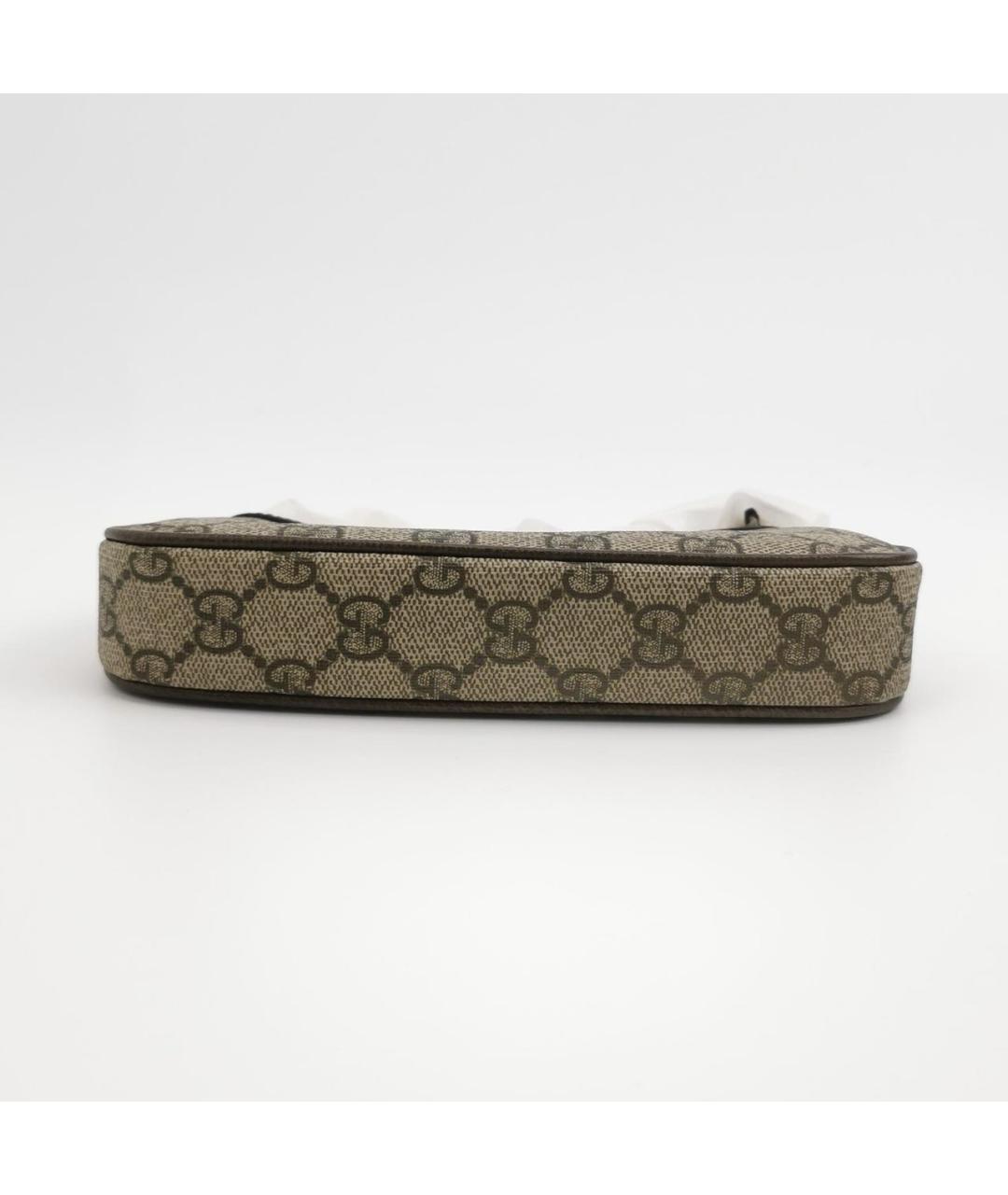 GUCCI Коричневая кожаная сумка с короткими ручками, фото 5