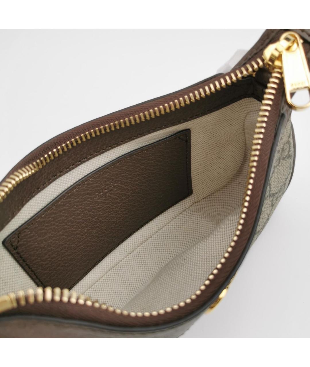 GUCCI Коричневая кожаная сумка с короткими ручками, фото 6