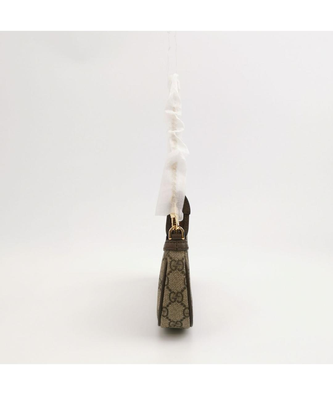 GUCCI Коричневая кожаная сумка с короткими ручками, фото 2