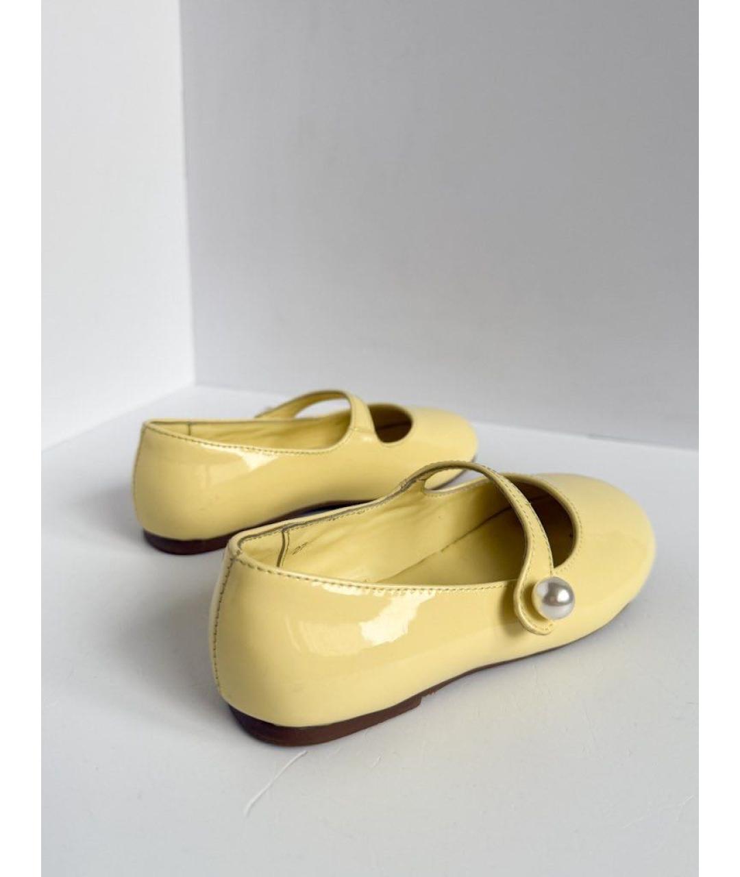 Age Of Innocence Желтые балетки из лакированной кожи, фото 4