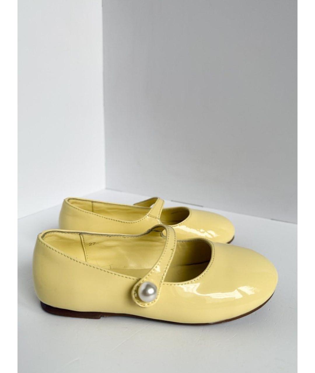 Age Of Innocence Желтые балетки из лакированной кожи, фото 5