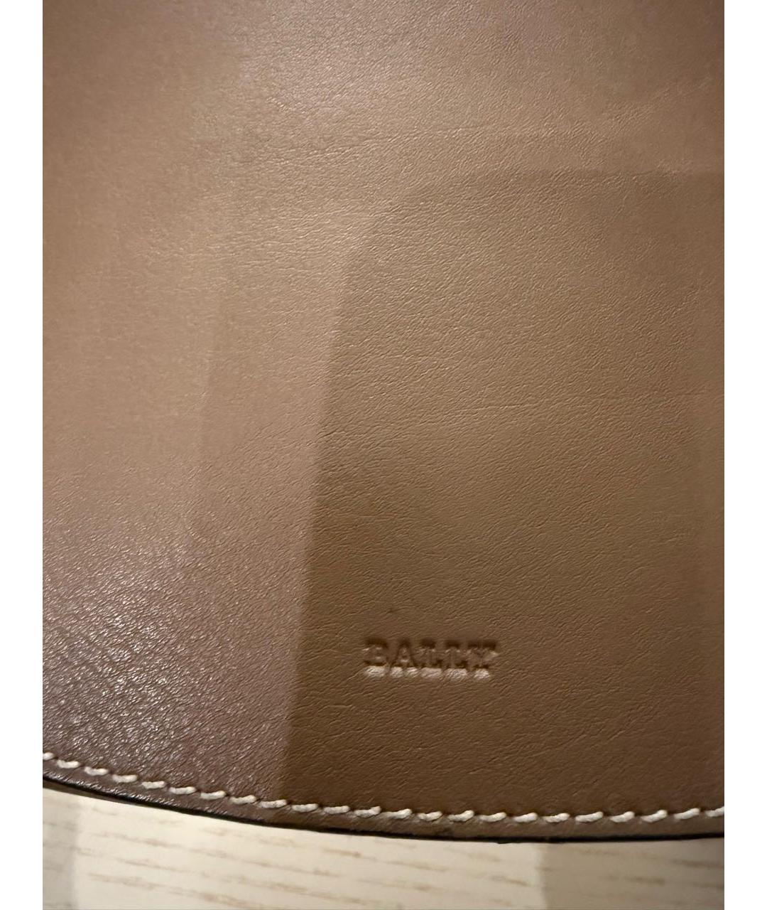 BALLY Коричневая кожаная сумка через плечо, фото 3
