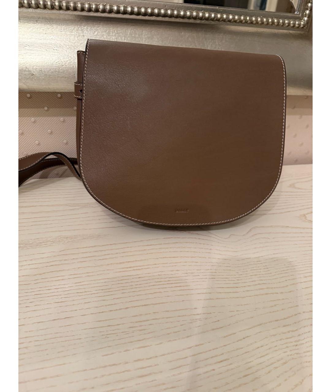 BALLY Коричневая кожаная сумка через плечо, фото 9