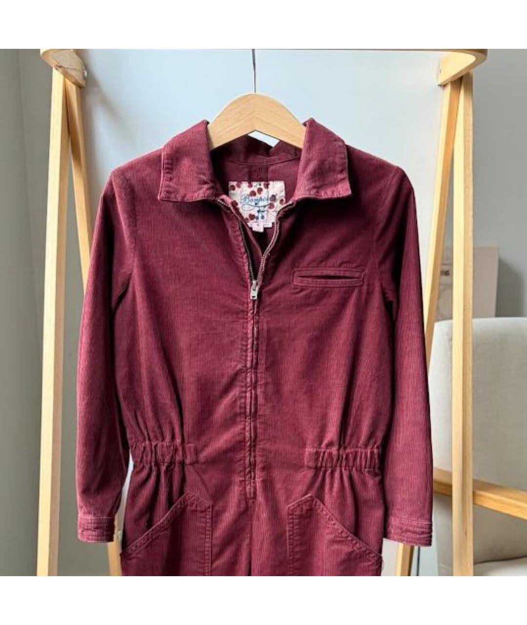 BONPOINT Бордовый комбинезон, фото 3