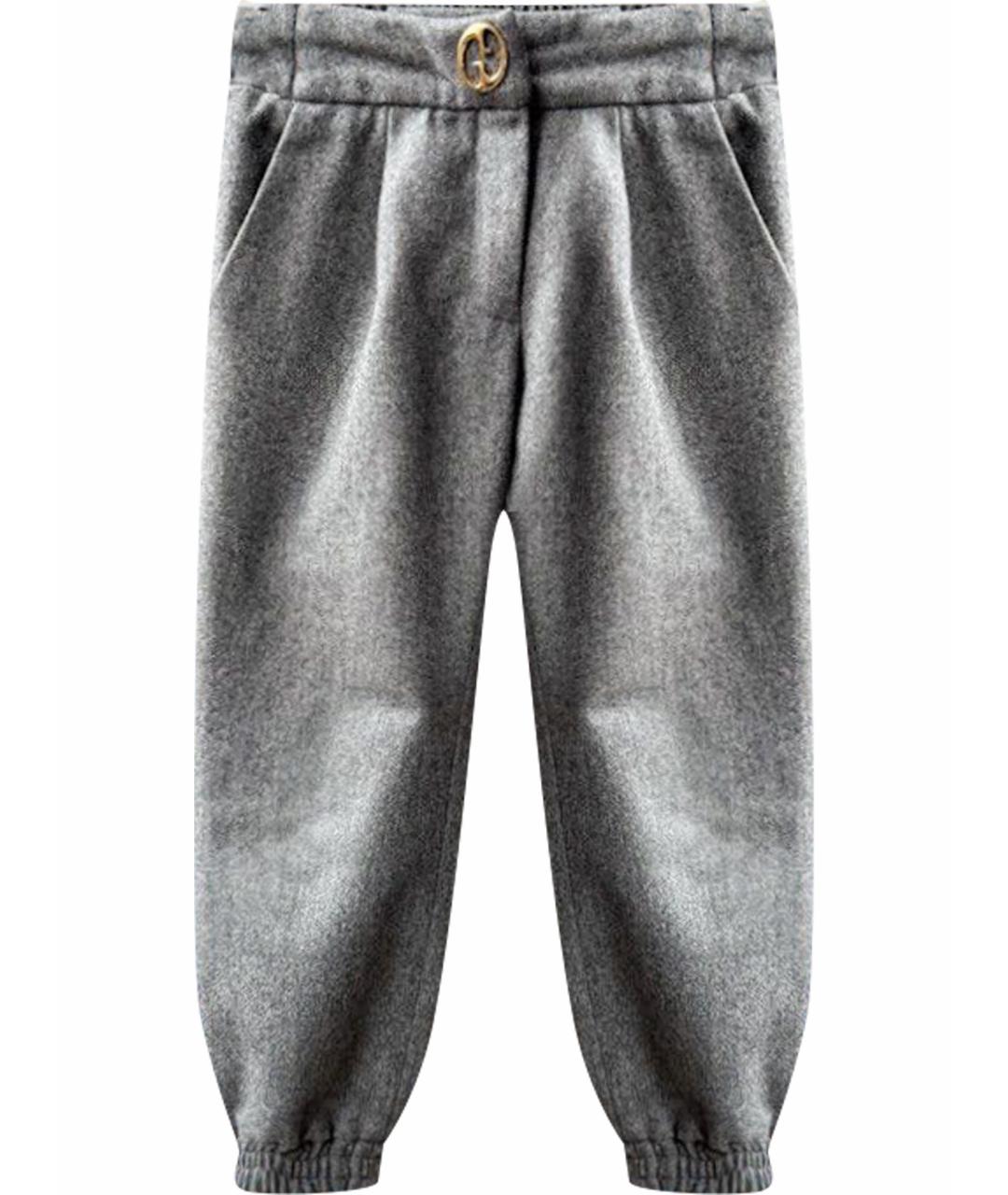 GUCCI Серые шерстяные брюки и шорты, фото 1