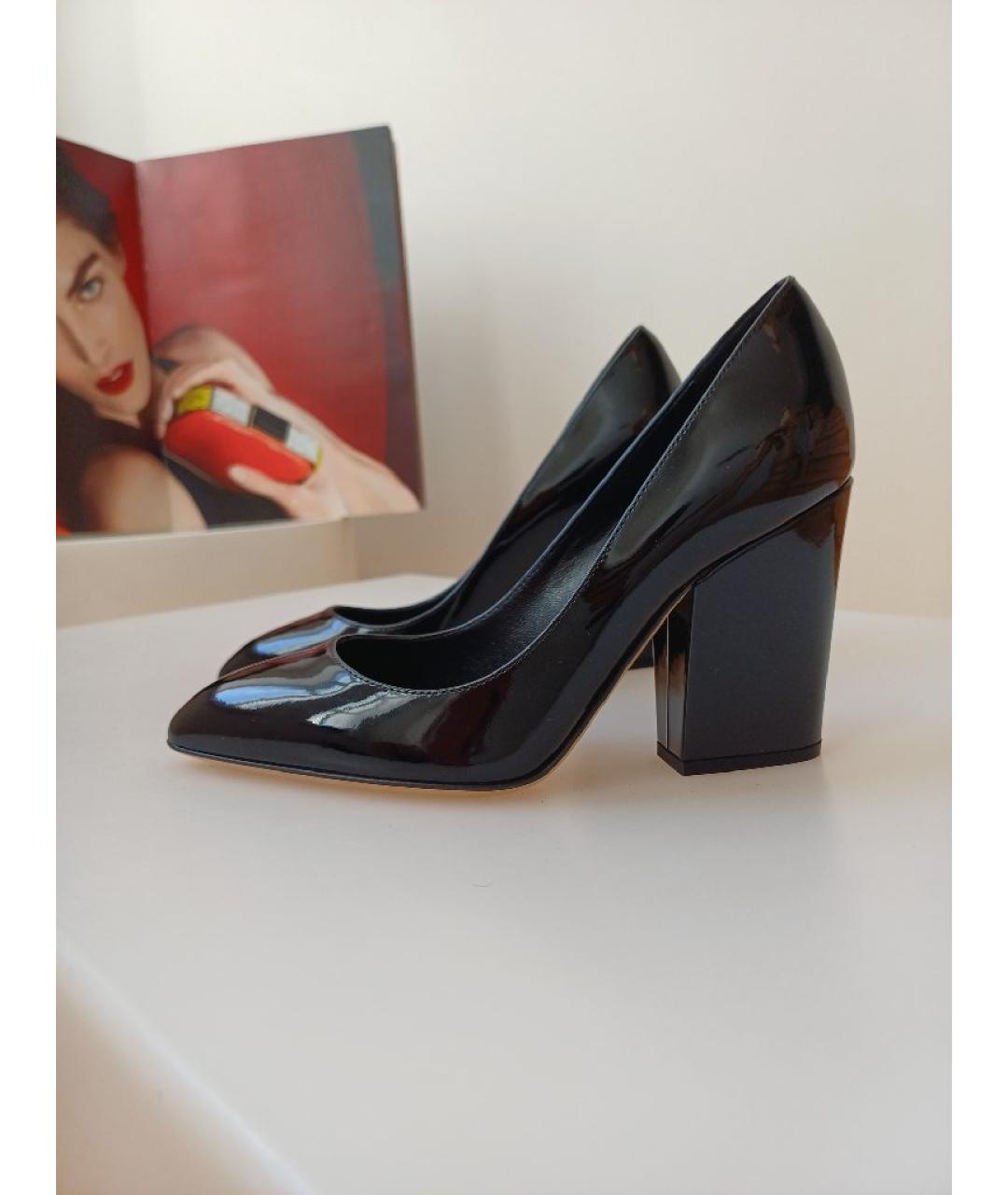 SERGIO ROSSI Черные туфли из лакированной кожи, фото 2