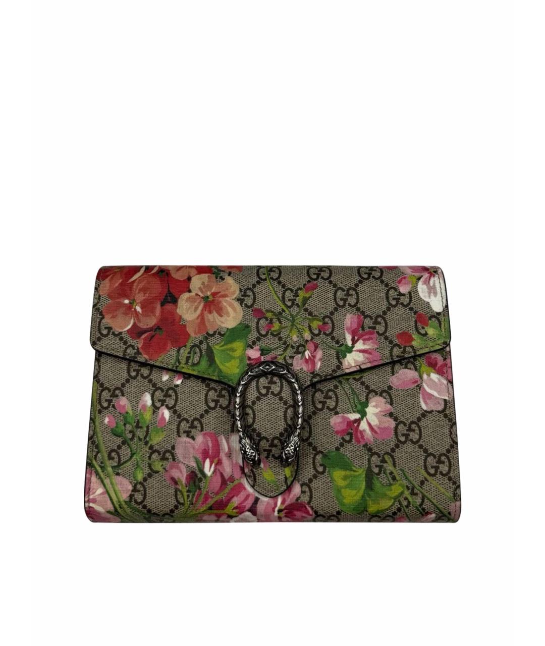 GUCCI Бежевая кожаная сумка через плечо, фото 1