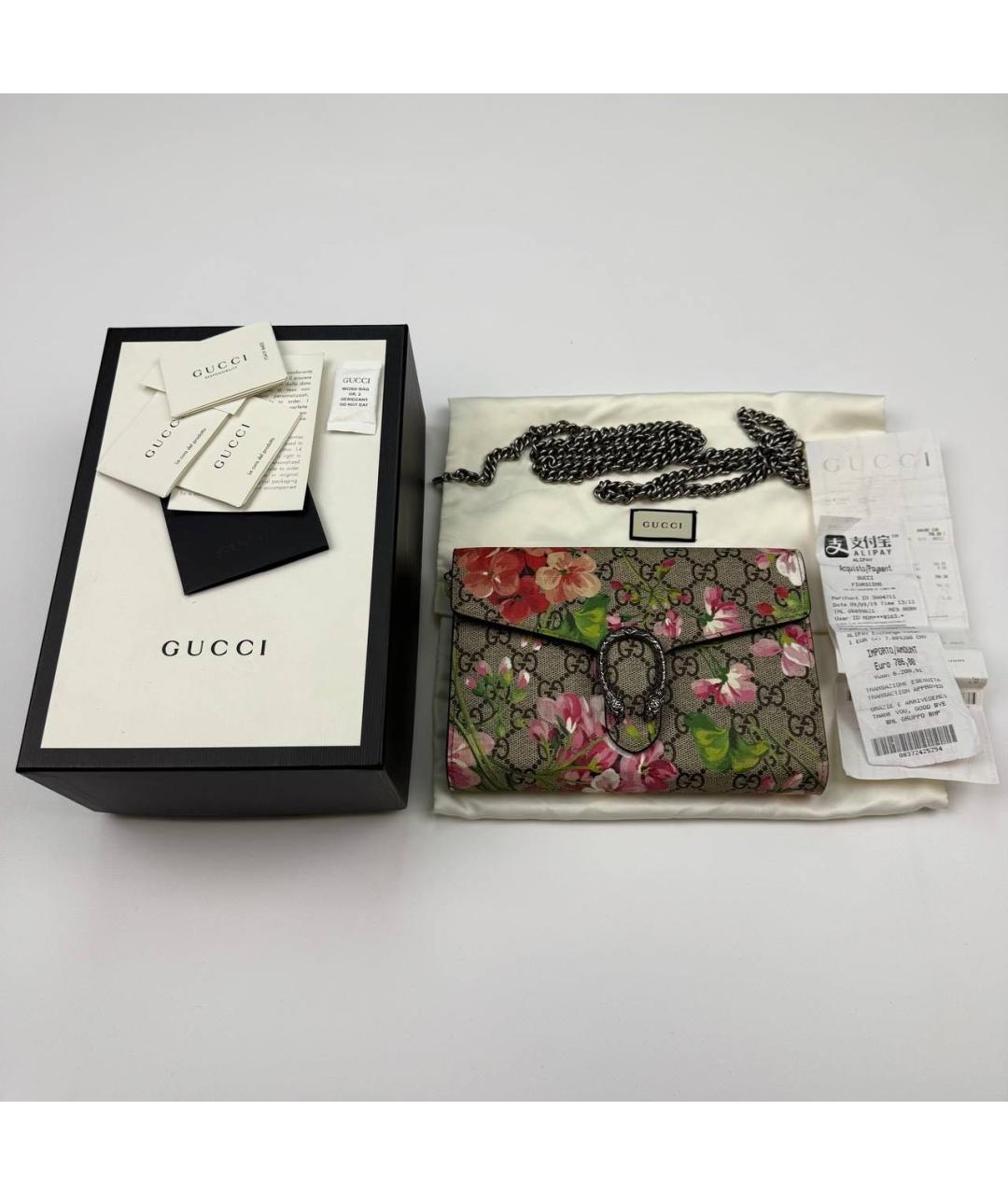 GUCCI Бежевая кожаная сумка через плечо, фото 2