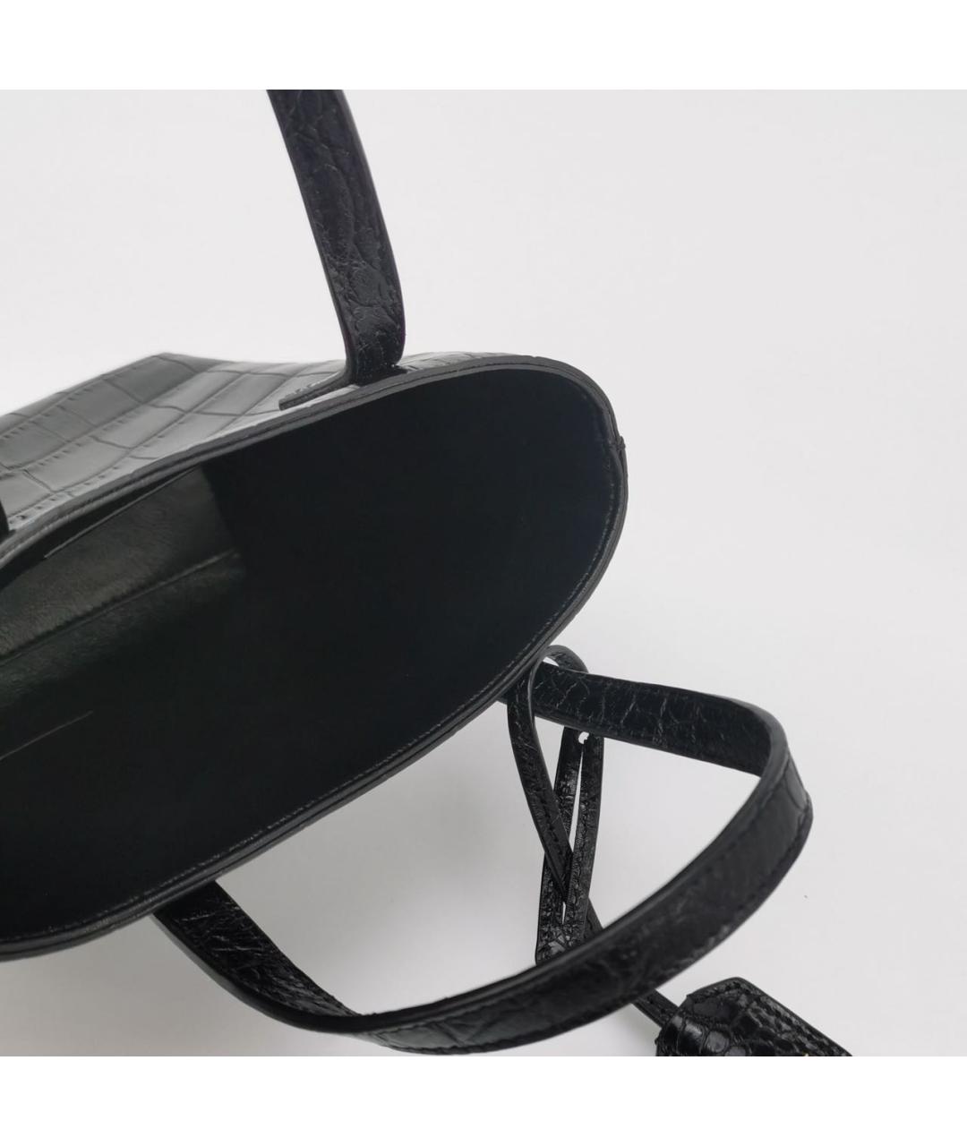 SAINT LAURENT Черная кожаная сумка через плечо, фото 6