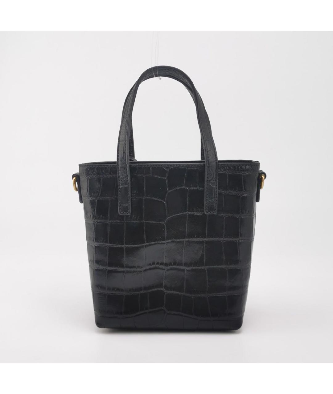 SAINT LAURENT Черная кожаная сумка через плечо, фото 4