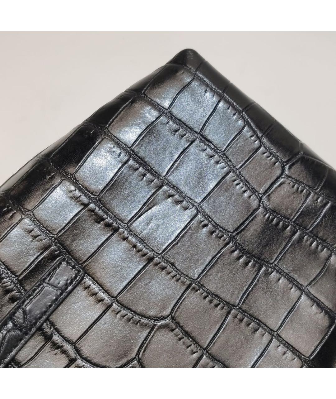 SAINT LAURENT Черная кожаная сумка через плечо, фото 7