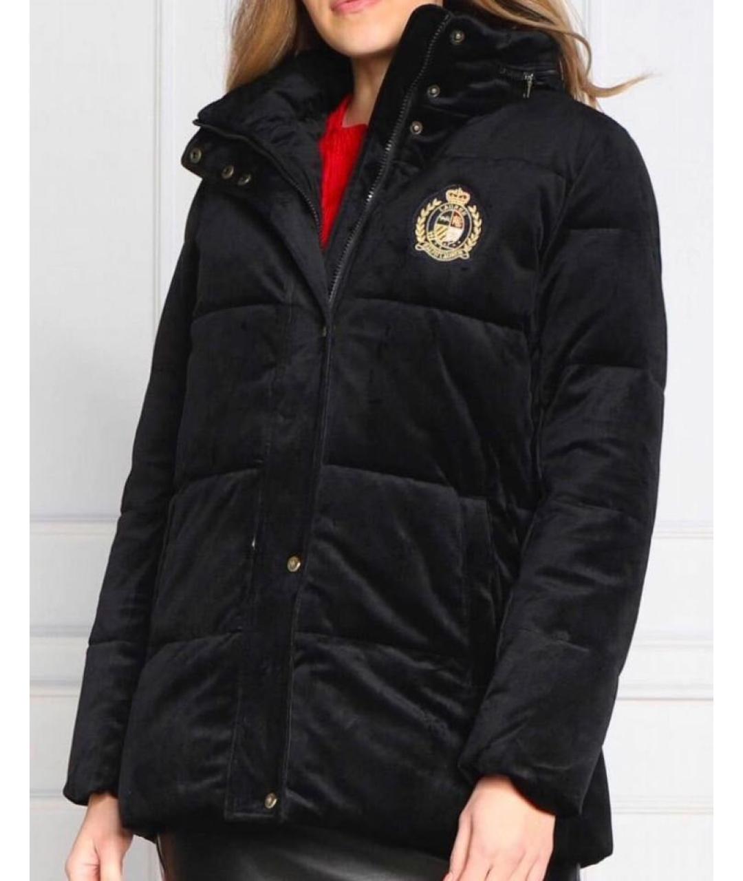 POLO RALPH LAUREN Черный полиэстеровый пуховик, фото 2