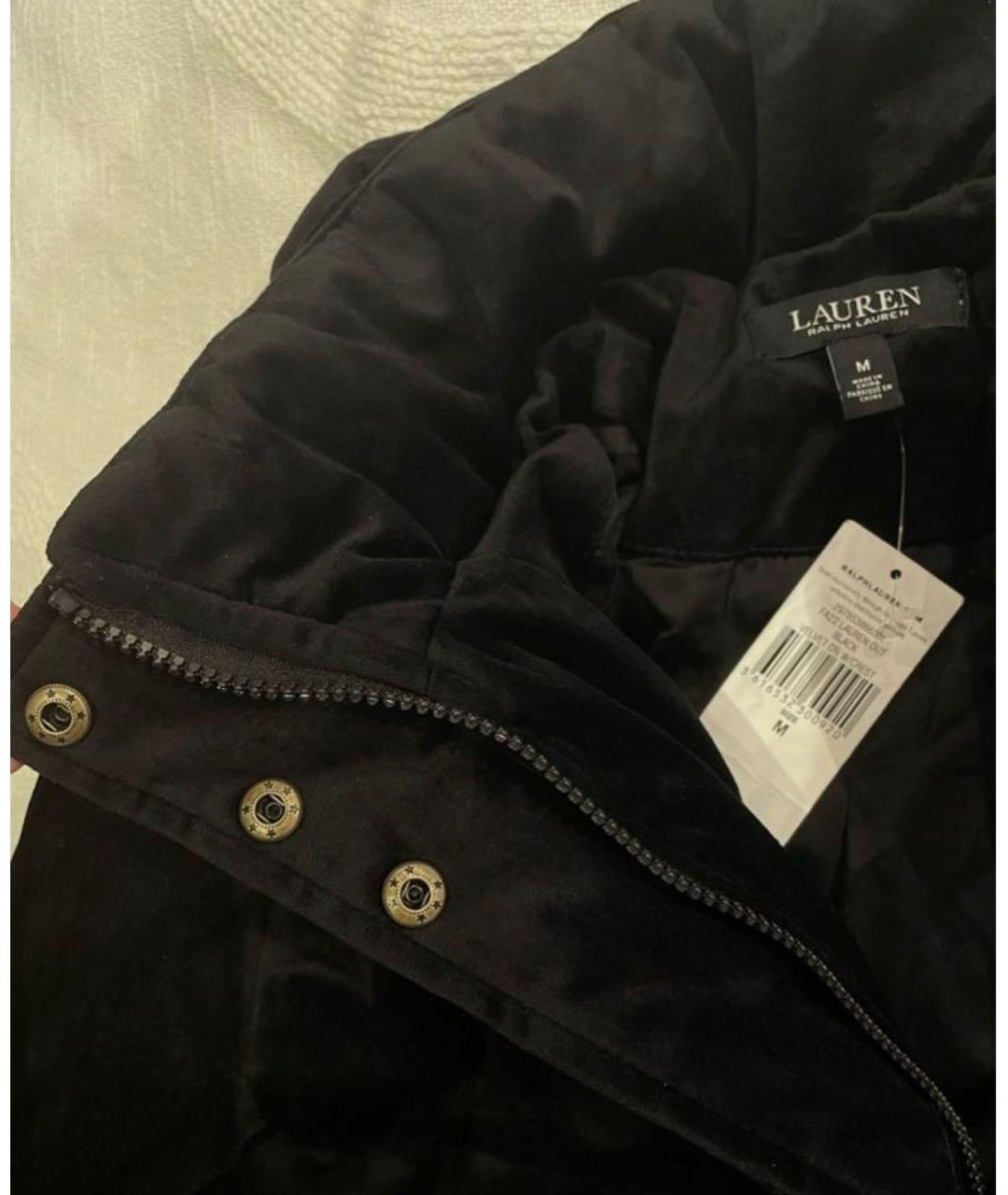 POLO RALPH LAUREN Черный полиэстеровый пуховик, фото 4