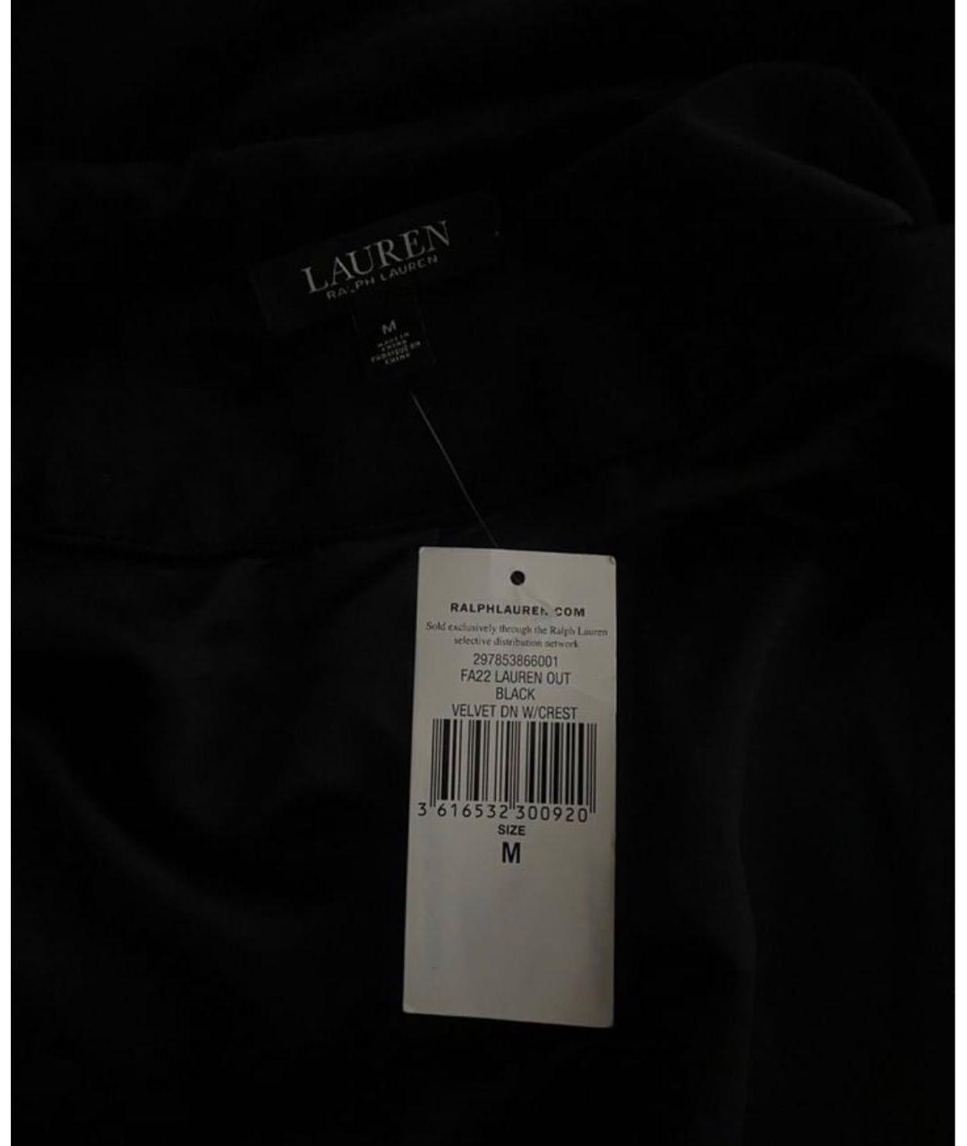 POLO RALPH LAUREN Черный полиэстеровый пуховик, фото 3