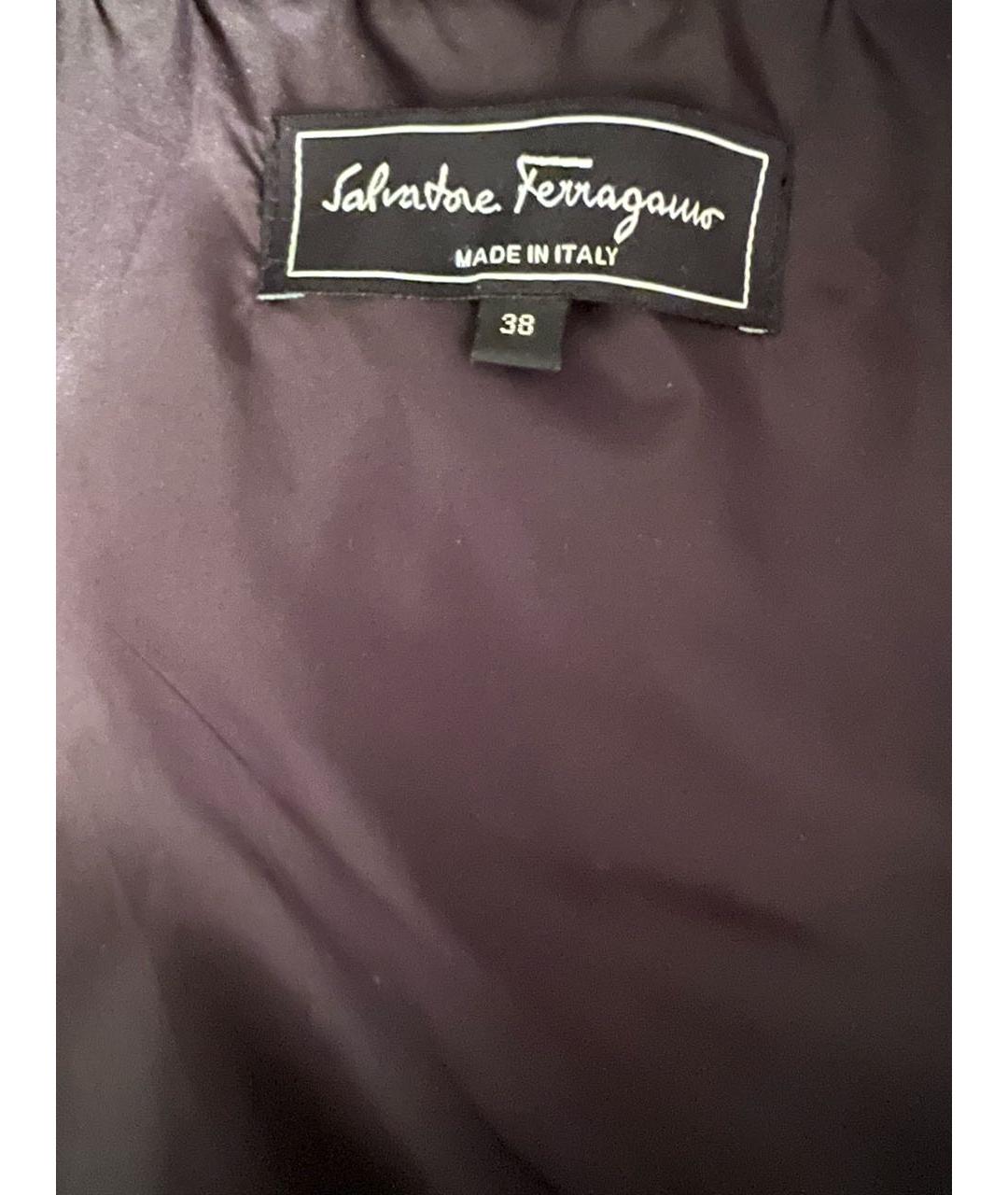 FERRAGAMO Черный полиамидовый пуховик, фото 3