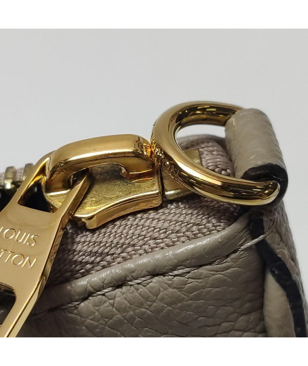 LOUIS VUITTON Бежевая кожаная сумка через плечо, фото 7