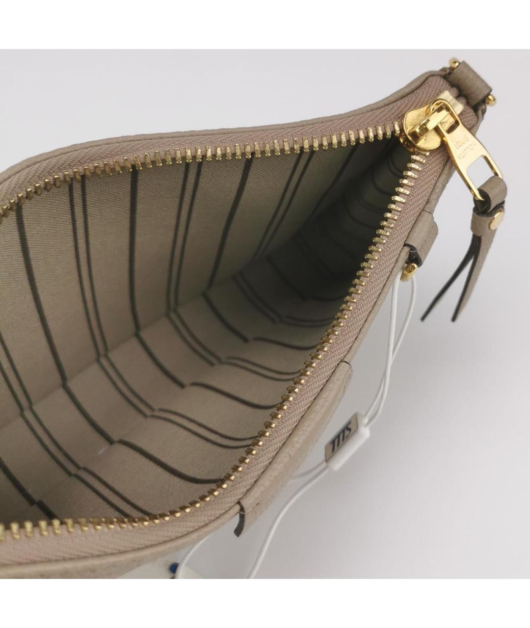 LOUIS VUITTON Бежевая кожаная сумка через плечо, фото 5