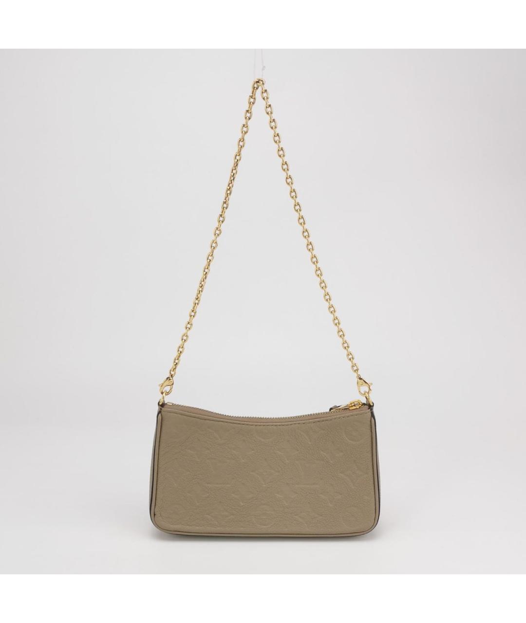 LOUIS VUITTON Бежевая кожаная сумка через плечо, фото 3