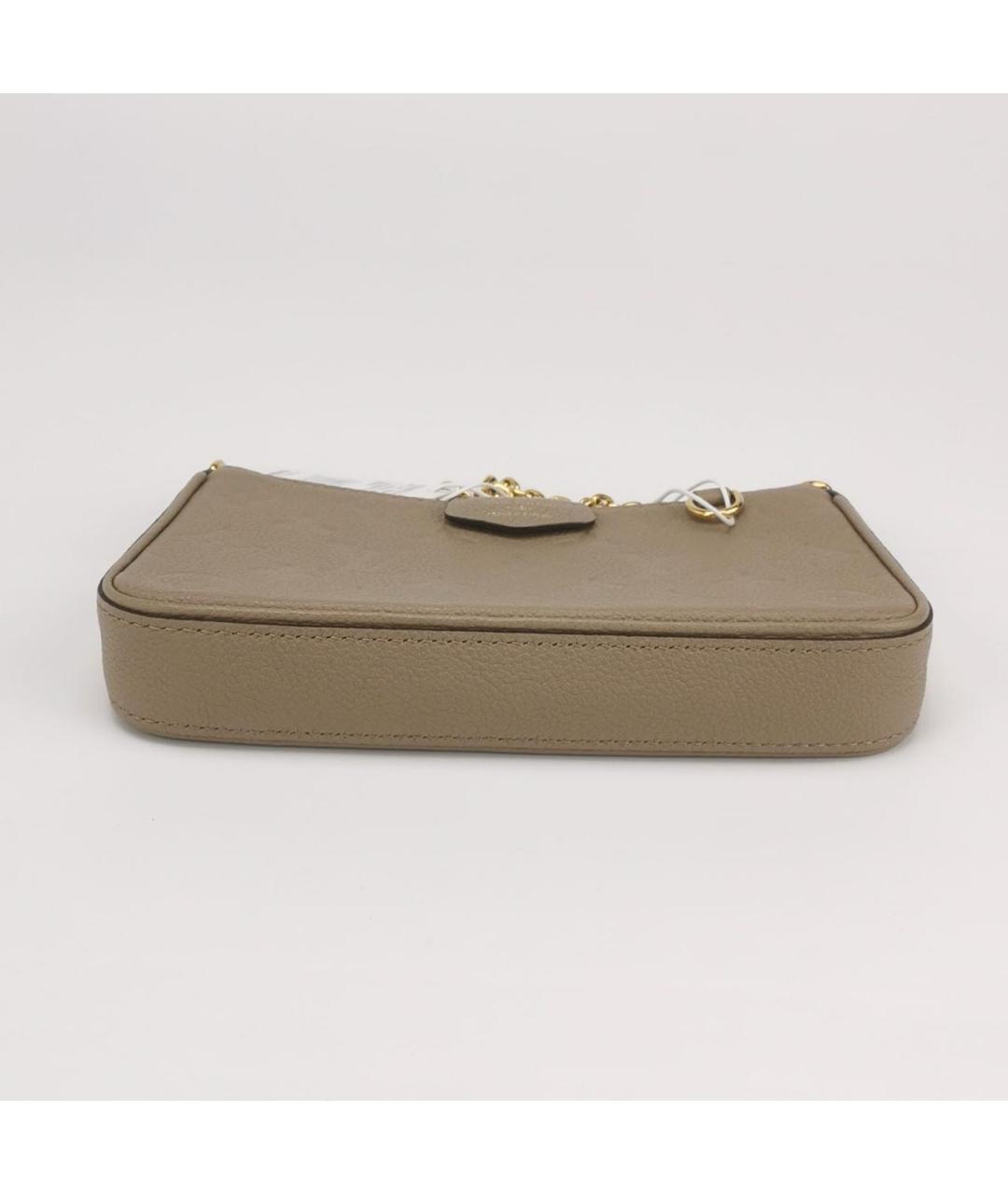 LOUIS VUITTON Бежевая кожаная сумка через плечо, фото 4