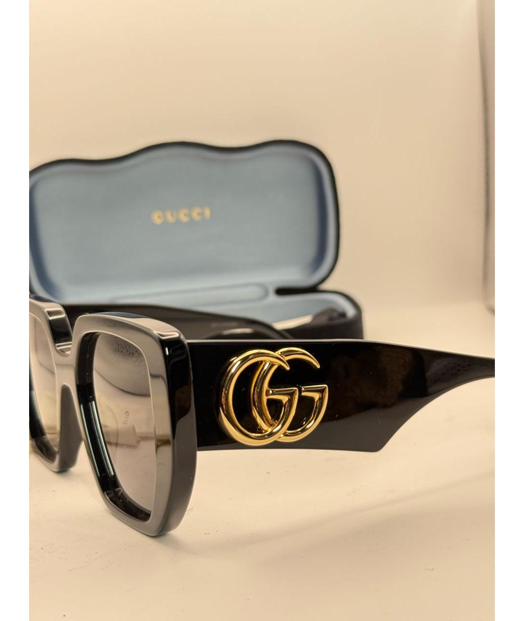 GUCCI Черные пластиковые солнцезащитные очки, фото 2