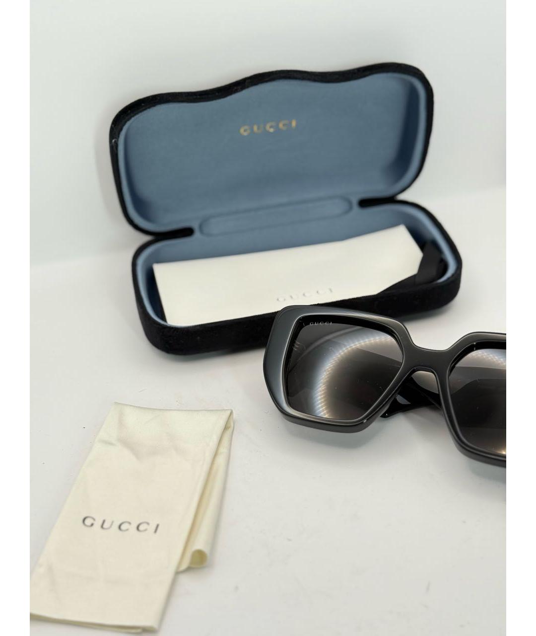 GUCCI Черные пластиковые солнцезащитные очки, фото 5