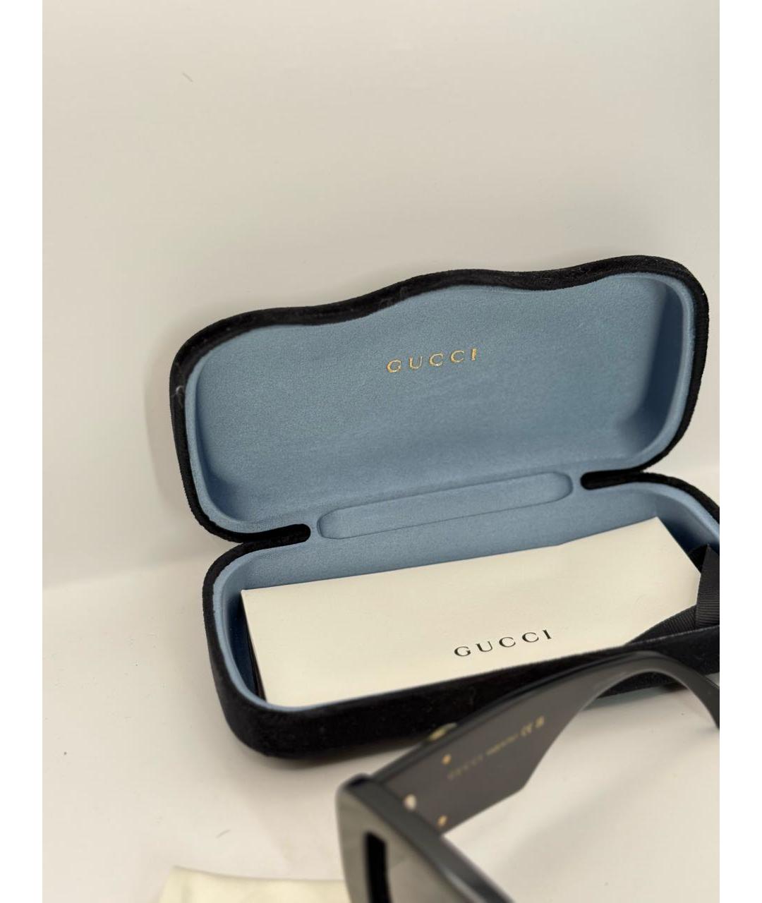 GUCCI Черные пластиковые солнцезащитные очки, фото 4