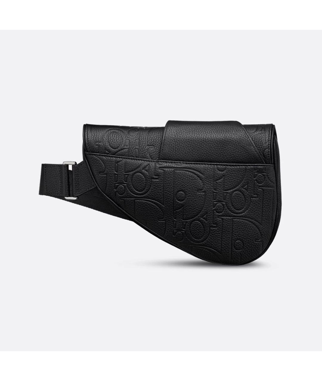 CHRISTIAN DIOR Черная кожаная барсетка, фото 4