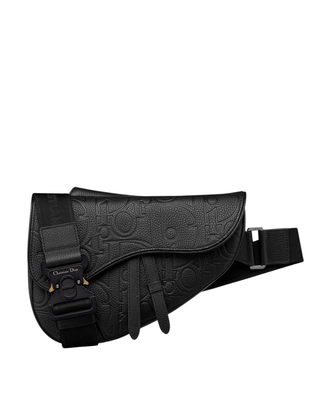 CHRISTIAN DIOR Черная кожаная барсетка, фото 1