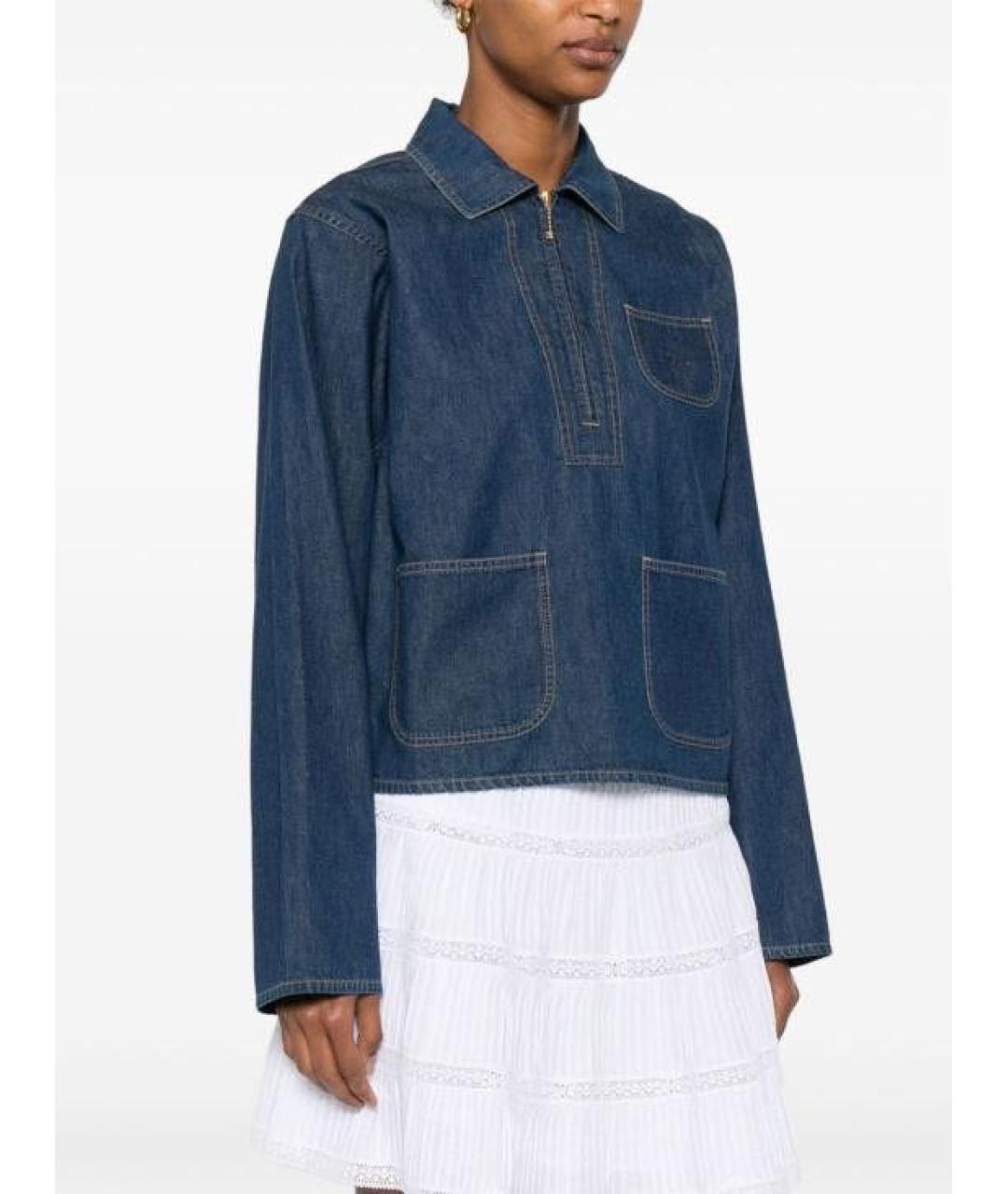 CELINE Синяя хлопковая рубашка, фото 5