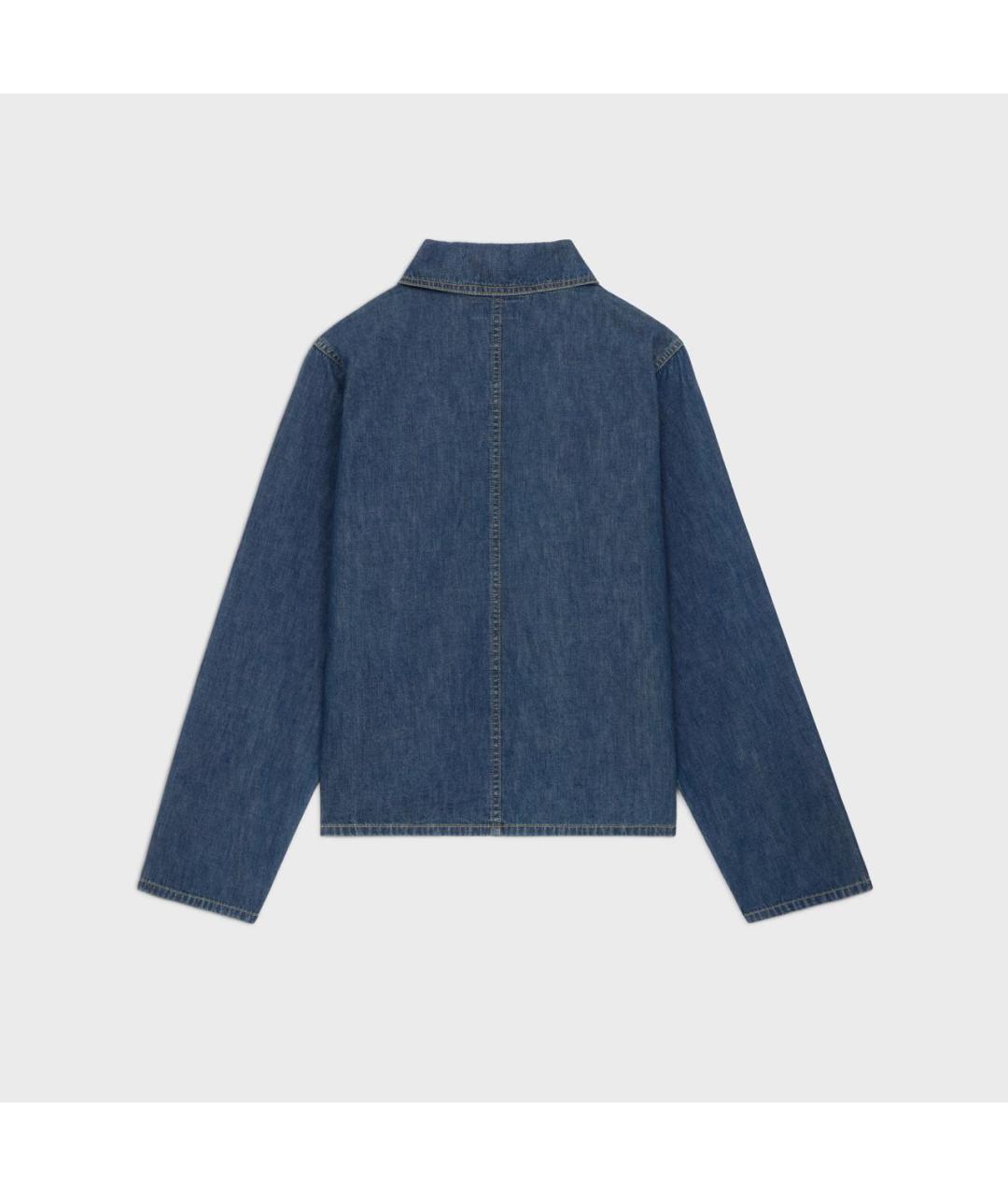 CELINE Синяя хлопковая рубашка, фото 3