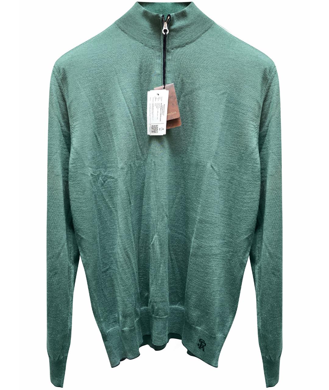 STEFANO RICCI Зеленый шерстяной джемпер / свитер, фото 1