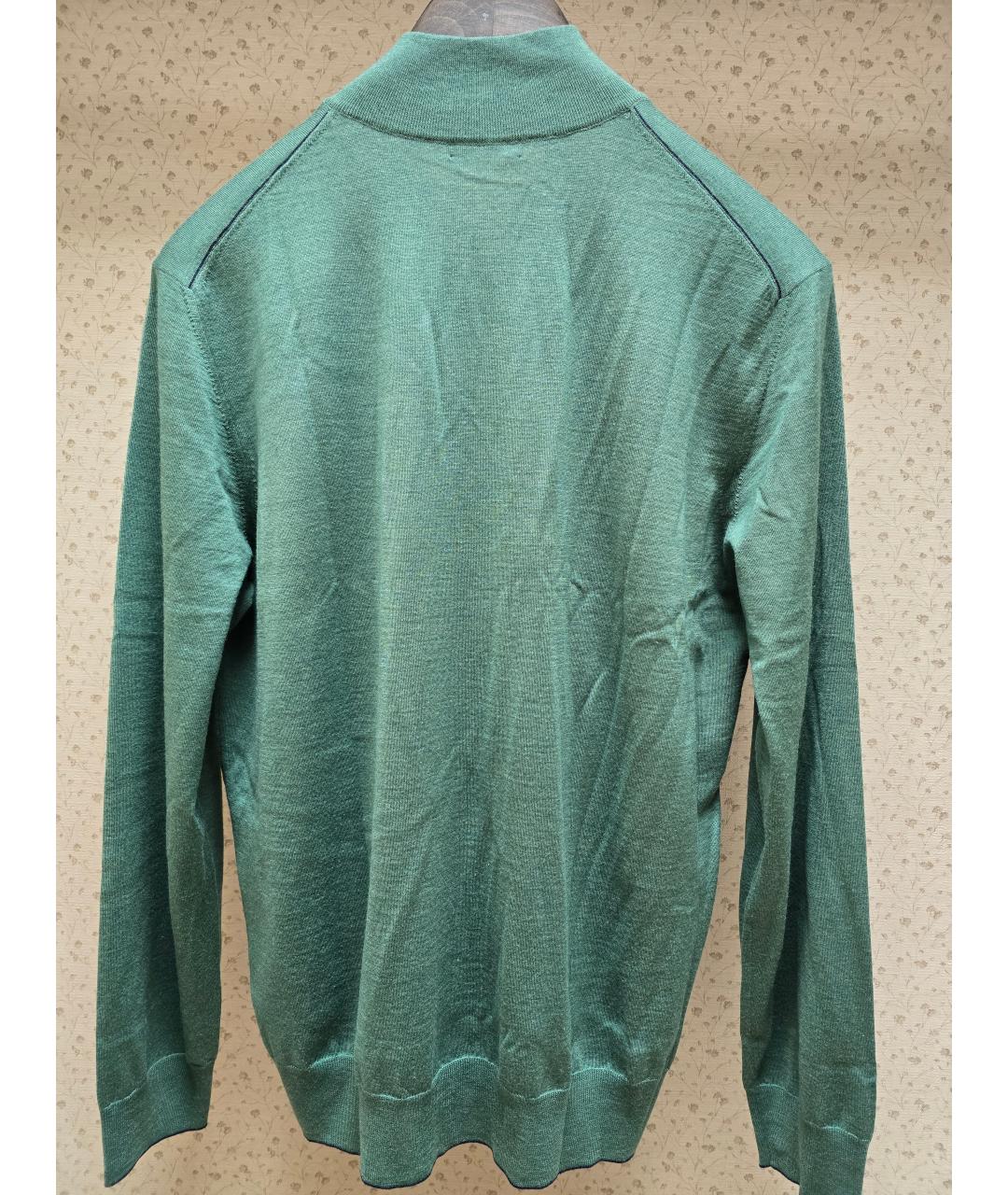 STEFANO RICCI Зеленый шерстяной джемпер / свитер, фото 2