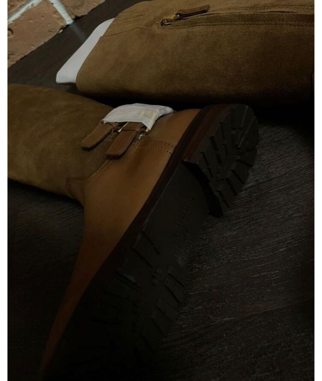 POLO RALPH LAUREN Коричневые кожаные сапоги, фото 4