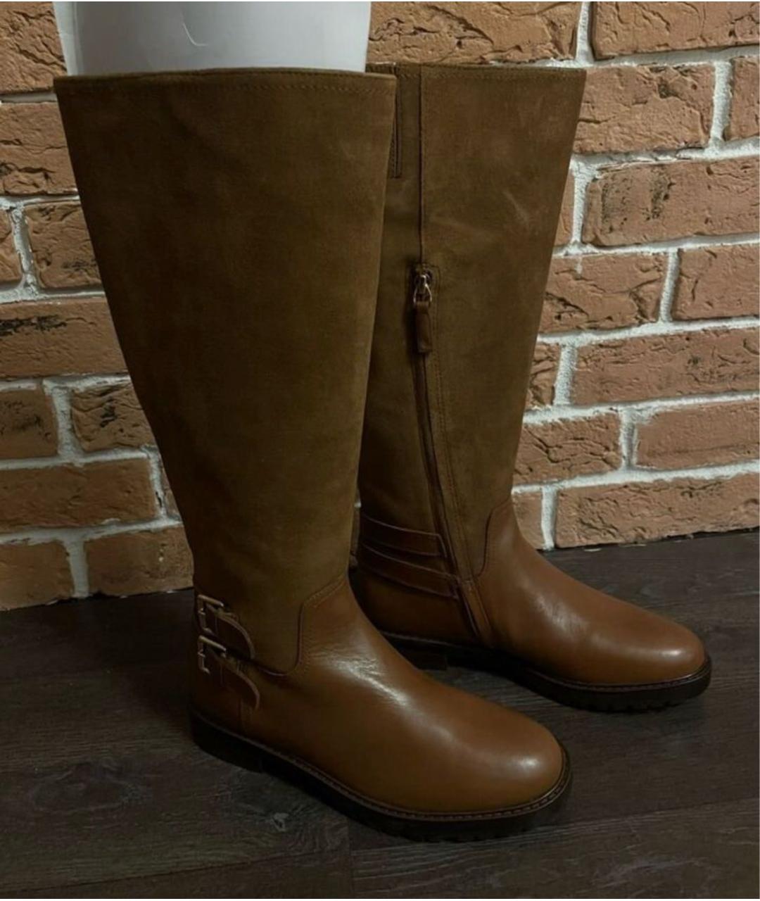 POLO RALPH LAUREN Коричневые кожаные сапоги, фото 6