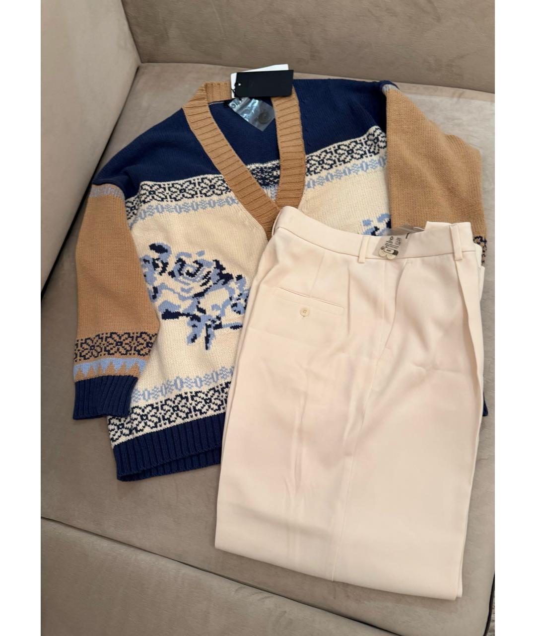 WEEKEND MAX MARA Синий хлопковый кардиган, фото 6