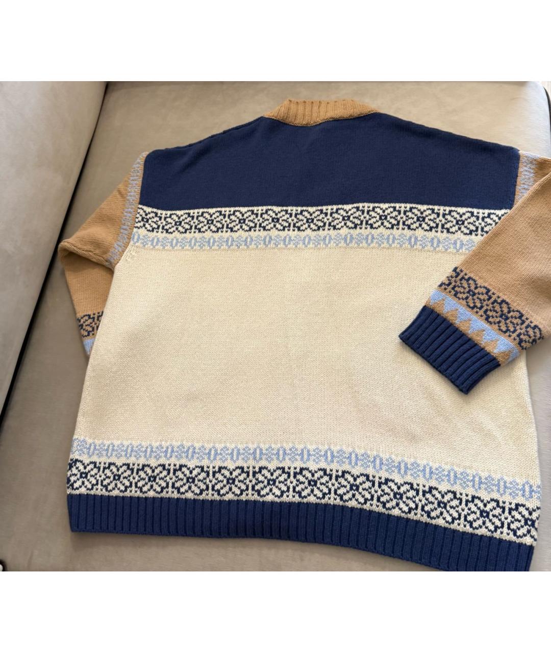 WEEKEND MAX MARA Синий хлопковый кардиган, фото 2